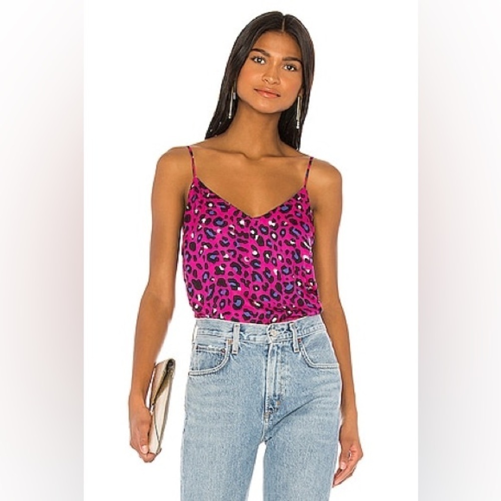 DAVID LERNER Elsa Cami in Fuchsia & Royal Leopard large